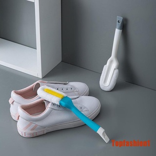 TOPON microfibra suave cerdas cepillo de zapatos creativo mango largo espuma cepillo de zapatos