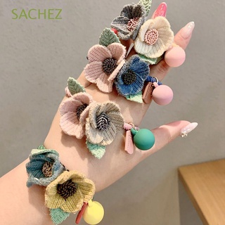 SACHEZ Cute Hair Bands New Rubber Band Scrunchie Women Hair Accessories Elastic Fashion Knitting Flowers Headband/Multicolor