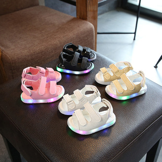 bigdiscount - sandalias de bebé con luz led para bebé, antideslizantes, huecos (2)