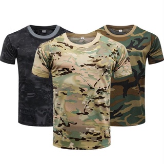 Camiseta de camuflaje Casual para hombre, camuflaje, ejército, caza militar, pesca, músculo, camisetas