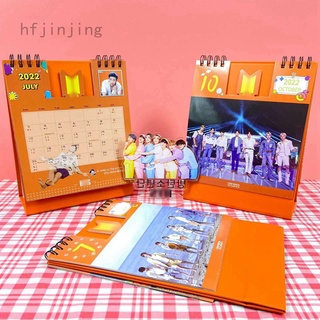 Hfjinjing 2022 Kpop BTS escritorio calendario mantequilla escritorio año nuevo calendario planificador libro ~