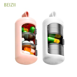 Beizii 2 pzas llavero Portátil Para Bolsa/Mini caja Organizadora De pastillas Para viajes diarios