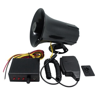 12v policía sirena altavoz 3 tonos sonido ajuste de volumen bocina del vehículo con micrófono altavoz de emergencia electrónica sistema pa (2)