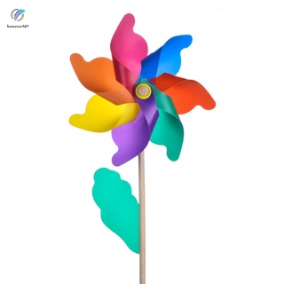 4 pzs molino De viento Colorido De Plástico De madera De 4 piezas/juguete Para jardín De niños/decoración al aire libre