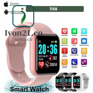Y68 reloj Inteligente IP67 impermeable pulsera Inteligente Bluetooth Monitor de frecuencia cardiaca Banda Inteligente deportiva Fitness