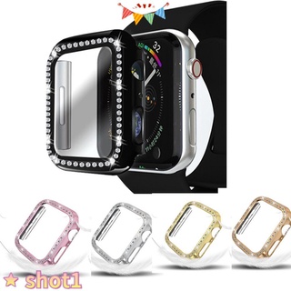 SHOT1 PC Protective Case All Around Protection Diamond For Apple Watch SE Iwatch Accessories Gift 38mm 40mm 42mm 44mm Bling Compatible with Iwatch/Multicolor