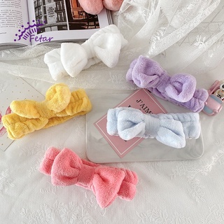 Diadema de moda pañuelo para la cabeza cinta para maquillaje para lavar la cara accesorios de cabello de color sólido Fetar (1)