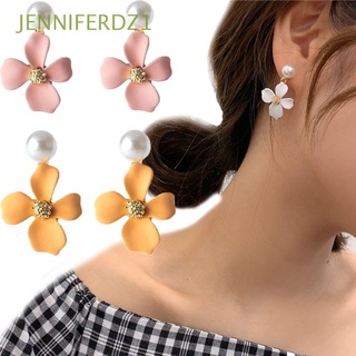 Jenniferdz1 corea temperamento Color caramelo mate lindo perla pendientes flor pendientes/Multicolor