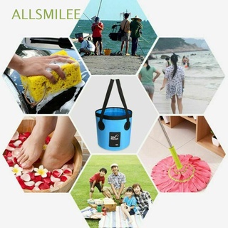 ALLSMILEE New Folding Water Bucket Travel Use Collapsible Water Bag Water Storage Trip Beach Toys Basin Fishing Camping Container Waterproof Fabric Durable Outdoor Bag/Multicolor