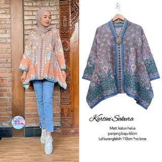 (Premium) Kartini Sakura serie blusa Batik Tops oficina señoras Casual Material Original Formal presente Kece hermosos motivos diario traje OOTD étnico