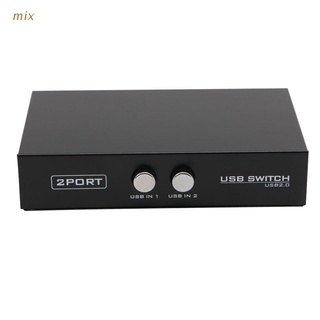 mix 2 puertos usb2.0 compartir dispositivo interruptor adaptador caja para pc escáner impresora