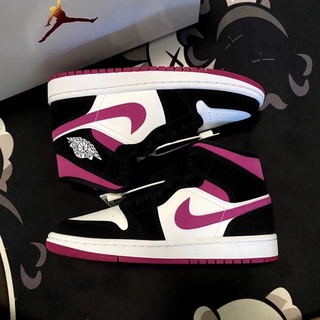 aj1 negro púrpura uva alta parte superior de las mujeres zapatos joe 1 zapatos de baloncesto deportes casual zapatos de junta