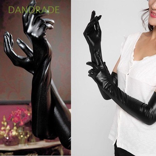 DANDRADE Wear Long Latex Gloves Black Fetish Sexy Accessory Club Leather Costumes Ladies Faux Adult/Multicolor