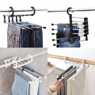 Multicapa pantalones de ropa de acero inoxidable estante de almacenamiento (1)