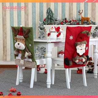 Cubiertas de la silla 3d de navidad casa cena mesa decoración de la silla cubiertas (9)