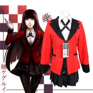 Envío Rápido ! Conjunto Completo Anime Kakegurui Cosplay Jabami Yumeko Disfraces Japonesas Niñas Escolares Uniforme