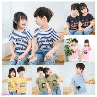bebé niño niña de manga corta de dibujos animados de impresión camisetas para niños tops camisetas camisetas blusa casual