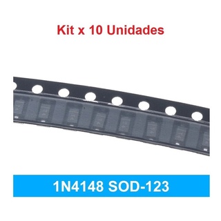 Diodo Rectificador 1n4148 Sod-123 100v 300ma X 10 Unidades