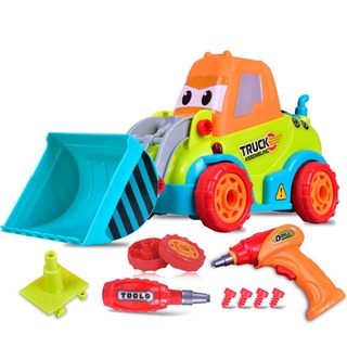 juguetes de juguete de los niños desmontar bulldozer camión de construcción de coches juguetes camión educativo, juguete, ensamblaje