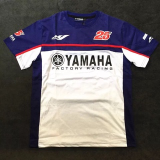 ✨ pingxiu MOTOGP Yamaha Team Racing Camiseta No . 25 Caballero Coche Ventilador Camisa De Ocio Motocicleta Montar Manga Corta Algodón Puro Tela Ligera Listo Stock Envío Rápido