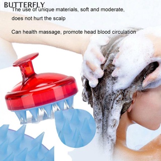 [Mariposa] 1 pieza de silicona cuero cabelludo champú ducha lavado masajeador masajeador cepillo peine