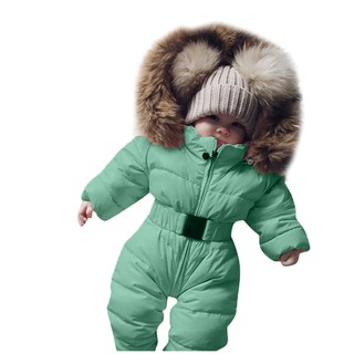 Pinkmans invierno bebé niño niña mameluco chaqueta con capucha mono abrigo cálido ropa de abrigo (4)