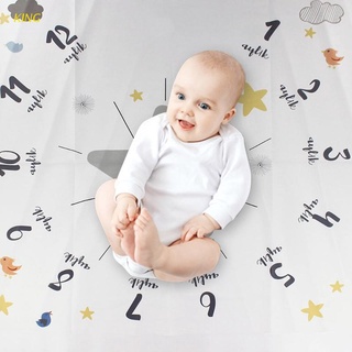 King Baby Monthly Record crecimiento Milestone manta recién nacido suave envolver fotografía Props creativo fondo tela bebé regalos