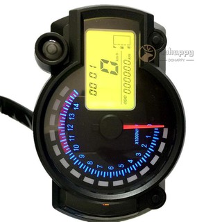 tacómetro lcd universal con luz de fondo ajustable digital para motocicleta/velocímetro/odómetro/motor (7)