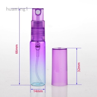 Huaming1 4ML8ml vidrio recargable portátil muestra Perfume botellas de viaje Spray atomizador vacío Perfume botella Mini contenedor de muestra