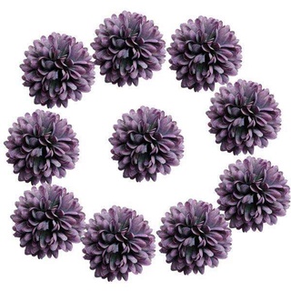 3x10pcs Cabezas De Flores De Crisantemo Artificiales De Seda Para Decoracin De Bricolaje Gris Purpreo