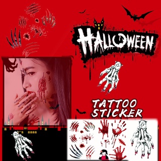Calcomanías impermeables para tatuajes de Halloween/protección ambiental/calcomanías para cicatrices de