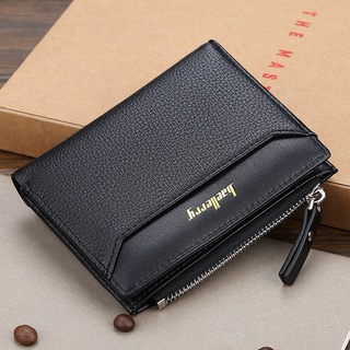 Nueva marca de moda Simple cartera corta para hombres de negocios Multi-funcional licencia de conducción monedero monedero billetera billetera billetera billetera de cuero (2)