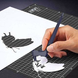 dreamsee 1 juego de bolígrafo de grabado artesanal afilado giratorio de 360 grados de acero inoxidable innovador cortador de papel ergonómico para tallar