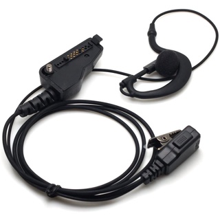 neopine - auriculares en forma de g con botón ptt y micrófono para kenwood radio nx-200 tk-180 tk-380 tk-480 tk-2180 tk-3180 tkr-830 multi-pin