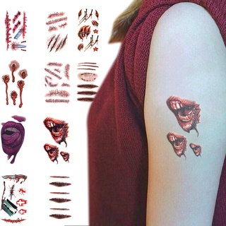 tatuajes temporales 3d a prueba de agua para tatuajes de cicatrices/tatuaje falso transferible para arte corporal