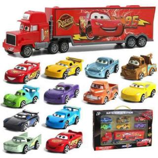 7 en 1 Disney Pixar Cars 2 McQueen Metal juguetes modelo coche niños coche juguetes regalo de cumpleaños para niño