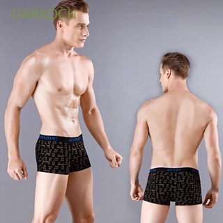 darroch moda hombres bragas 4 unids/caja boxeadores carta ropa interior calzoncillos masculinos cintura media modal delgado transpirable pantalones cortos