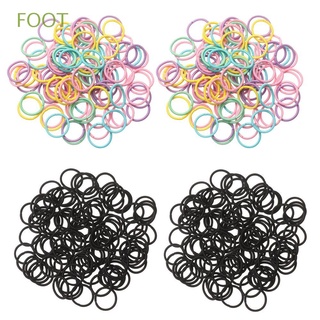 FOOT 400PCS Hair Accessories Ponytail Hair Holder For Girls Rubber Bands Kids Hair Ties Small 2cm/2.5cm Elastic Colorful Fashion Thin Mini Hair Ropes (1)