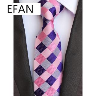 moda formal corbatas de negocios rosa azul raya cuadrícula boda clásico de los hombres de la corbata
