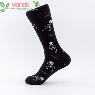VANAS Casual Halloween Socks Novelty Men's Socks Ghost Skull Adult 1 Pairs Funny Women's Pumpkin