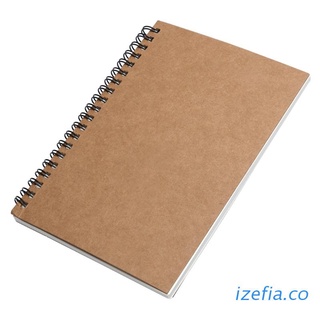 izefia reeves retro espiral encuadernado bobina cuaderno en blanco cuaderno kraft boceto papel