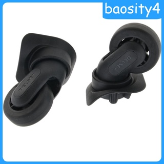 [baosity4] 1 par de ruedas giratorias universales para equipaje de viaje, color negro A84