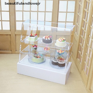 [hermoso y lovejr] 1:12 miniatura pastel contador escaparate gabinete casa de muñecas fruniture accesorios