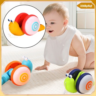 bebé en forma de caracol pull-along toys herramientas] iluminación música walker motor habilidades