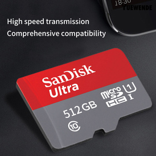 sandisk tarjeta de memoria tf de alta velocidad de 1t/512gb/micro tarjeta de memoria de seguridad para grabadora de conducción de coche