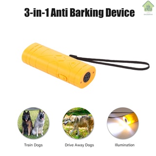 Nuevo 3 en 1 Anti ladrar Stop dispositivo de corteza portátil de mano ultrasónico mascota perro repelente Control dispositivo de entrenamiento entrenador con LED