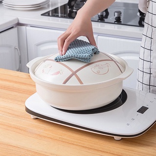 delapuente paño de limpieza engrosado de microfibra toalla de plato trapos de cocina durable anti-grasa absorción de agua trapo limpiador/multicolor (8)