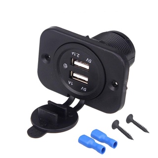 Car, Motorcycle, Yacht, Dual USB Car Phone Charging Single With 5V 3.1A Board Socket E6O1