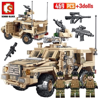 Ciudad Militar Lego Techinic Camiones Pesados Bloques De Construcción WW2 Arma Tanque Vehículo Soldado Del Ejército Figuras Ladrillos Juguetes Para Bo