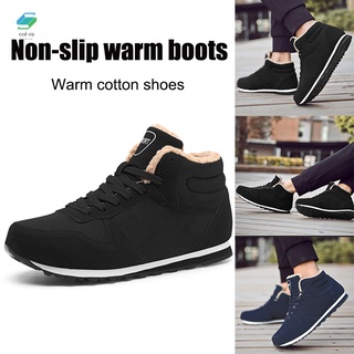 hombres invierno nieve botas de lana forrada caliente tobillo botines antideslizante zapatos deporte zapatillas